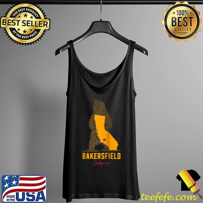 Funny Vintage Bakersfield California Bear Map Flag Souvenir T- Tank Top Funny Vintage Bakersfield California Bear Map Flag Souvenir T- Tank Top