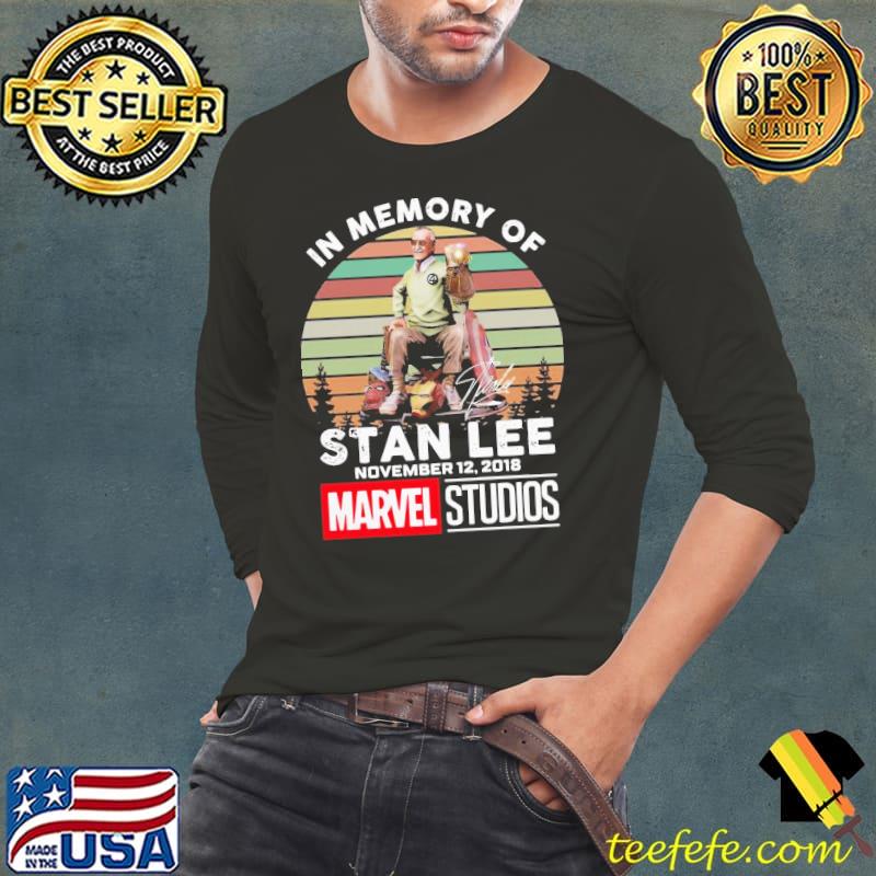 Hot in memory of stan lee november 12 2018 Marvel studios signature vintage Long Sleeve Tee Hot in memory of stan lee november 12 2018 Marvel studios signature vintage Long Sleeve Tee