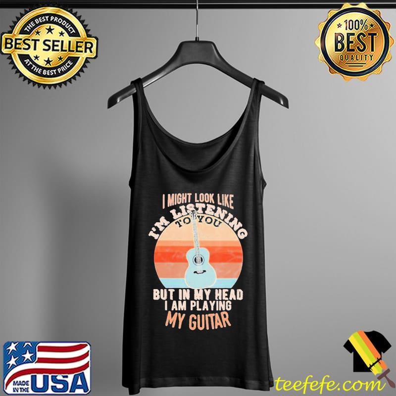 In my head I am playing my guitar vintage Tank Top In my head I am playing my guitar vintage Tank Top