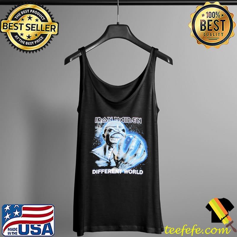 Iron Maiden Different World England T-Shirt Tank Top Iron Maiden Different World England T-Shirt Tank Top
