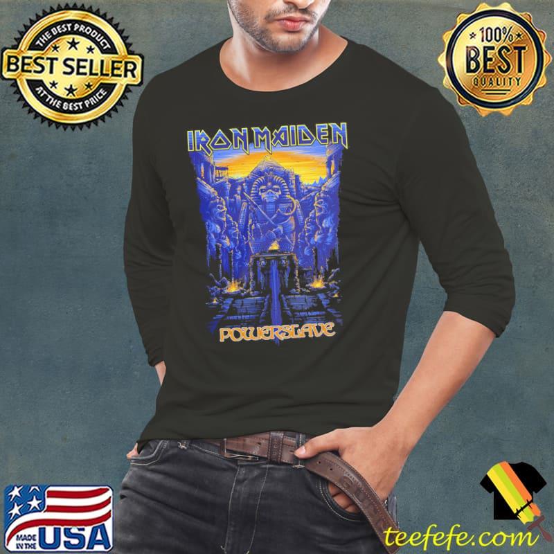Iron Maiden Powerslave Cover Steve Harris Officially Men T-Shirt Long Sleeve Tee Iron Maiden Powerslave Cover Steve Harris Officially Men T-Shirt Long Sleeve Tee