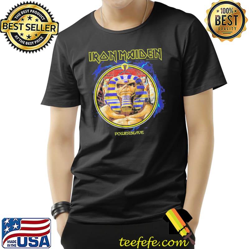 Iron Maiden Powerslave Mummy Circle Official Tee T-Shirt Unisex Iron Maiden Powerslave Mummy Circle Official Tee T-Shirt Unisex