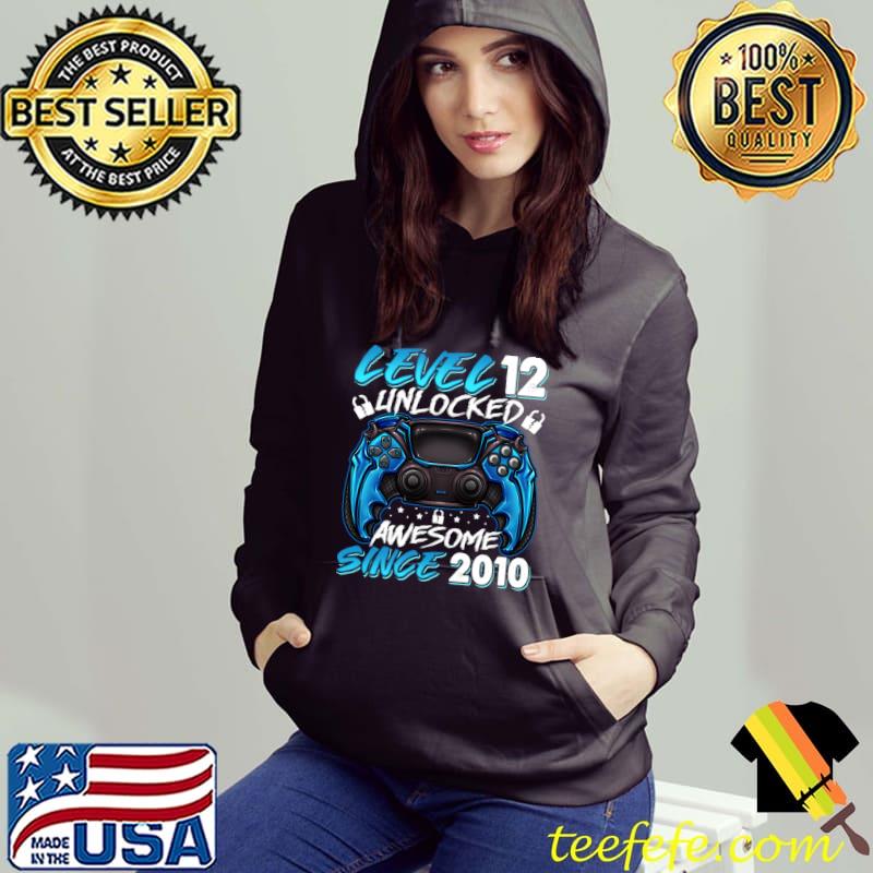 Level 12 Unlocked Awesome Since 2010 12th Birthday T-shirt Level 12 Unlocked Awesome Since 2010 12th Birthday T-shirt