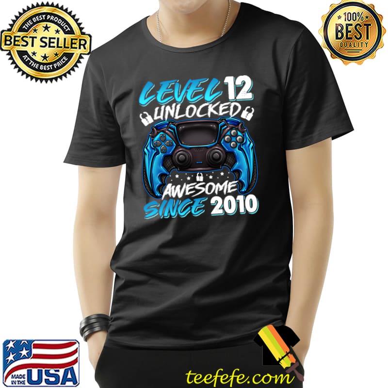 Level 12 Unlocked Awesome Since 2010 12th Birthday T- Unisex Level 12 Unlocked Awesome Since 2010 12th Birthday T- Unisex