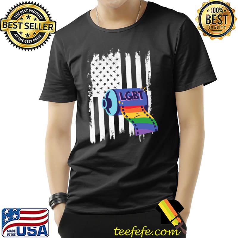LGBTQ Distressed USA Flag T- Unisex LGBTQ Distressed USA Flag T- Unisex