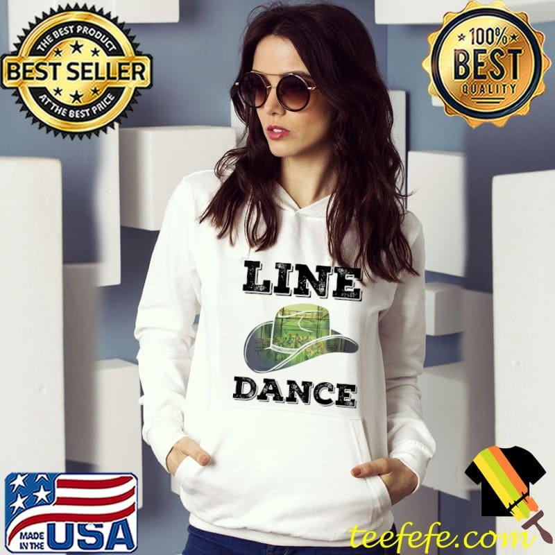 Line Dance Cowboy Hat Graphic Silhouette Line Dancing T-shirt Line Dance Cowboy Hat Graphic Silhouette Line Dancing T-shirt