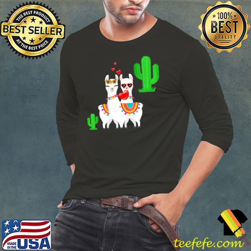 Llama Animal Lover Funny Heart Glasses Llama Valentine's Day T-Shirt Long Sleeve Tee Llama Animal Lover Funny Heart Glasses Llama Valentine's Day T-Shirt Long Sleeve Tee