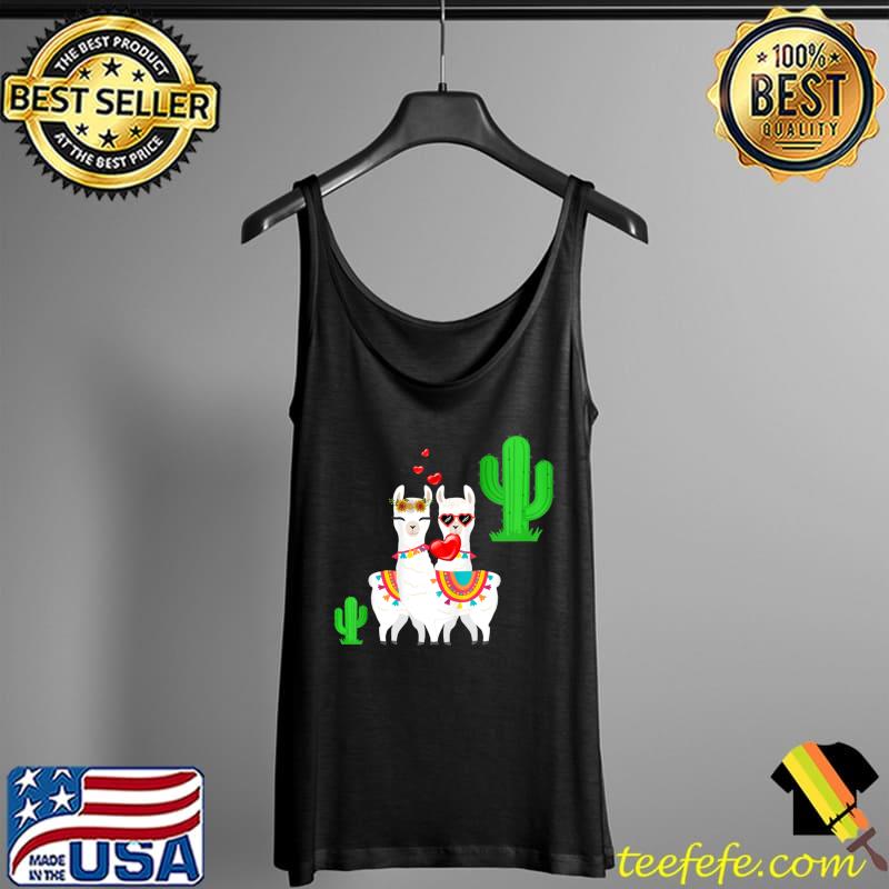 Llama Animal Lover Funny Heart Glasses Llama Valentine's Day T-Shirt Tank Top Llama Animal Lover Funny Heart Glasses Llama Valentine's Day T-Shirt Tank Top