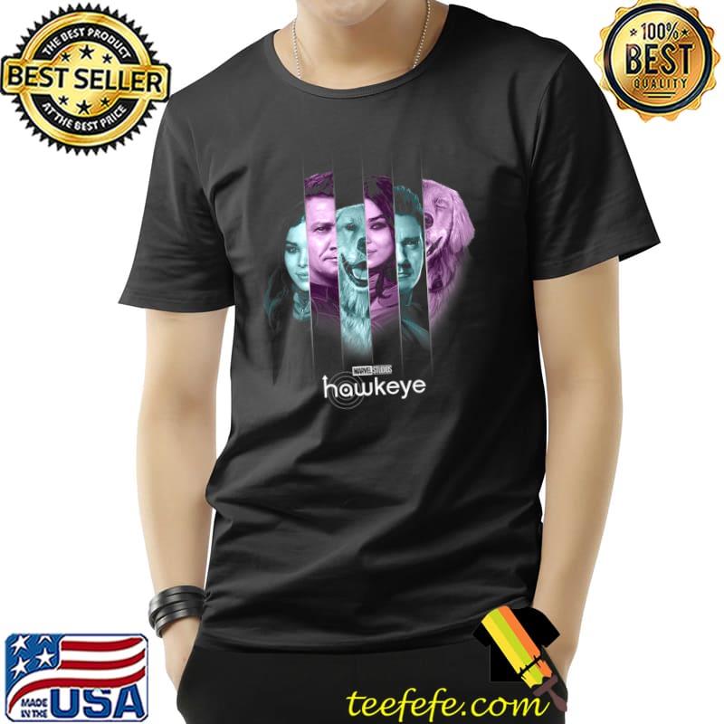 Marvel Hawkeye Group Shot Portrait Panels Premium T-Shirt Unisex Marvel Hawkeye Group Shot Portrait Panels Premium T-Shirt Unisex