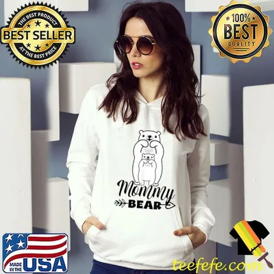 Mommy Bear Love Bear Funny Mothers day Fathers Day T-Shirt