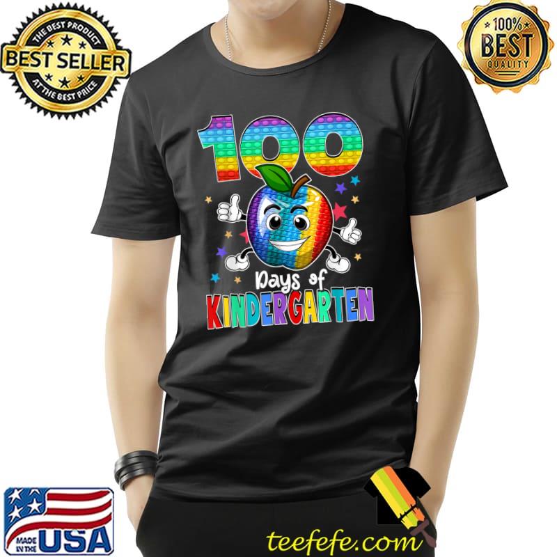 Nice 100 Days Of Kindergarten School Happy 100th Day Pop T-Shirt Unisex Nice 100 Days Of Kindergarten School Happy 100th Day Pop T-Shirt Unisex