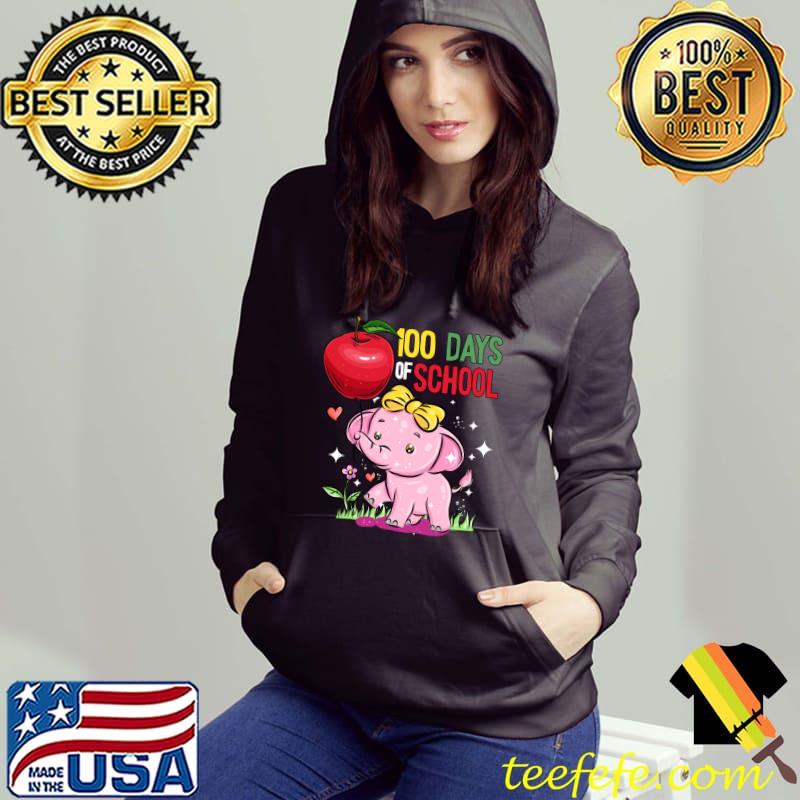 Nice 100 Days Of School Elephant 100th Pre-K Kindergarten Girls T Shirt