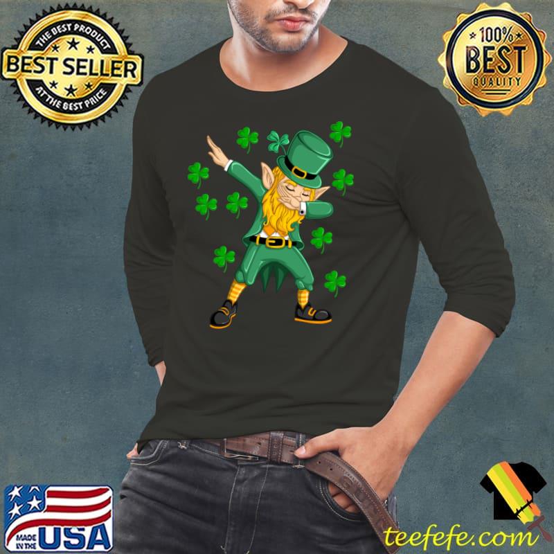 Nice Dabbing Leprechaun St. Patrick's Day Elf T- Long Sleeve Tee Nice Dabbing Leprechaun St. Patrick's Day Elf T- Long Sleeve Tee