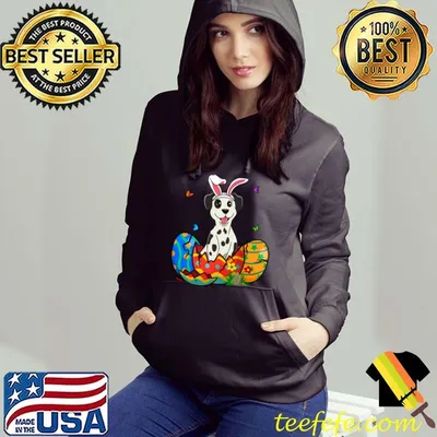 Nice Easter Eggs Dalmatian Bunny Dog Gift Dog Dad Dog Mom T-shirt