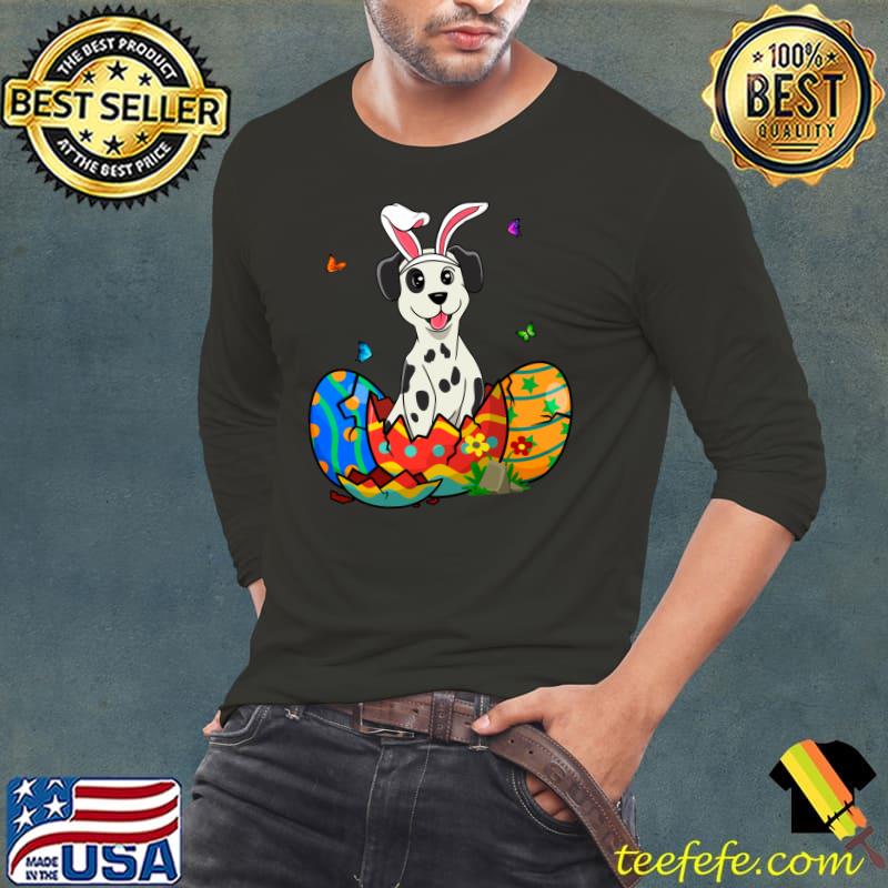 Nice Easter Eggs Dalmatian Bunny Dog Gift Dog Dad Dog Mom T- Long Sleeve Tee Nice Easter Eggs Dalmatian Bunny Dog Gift Dog Dad Dog Mom T- Long Sleeve Tee