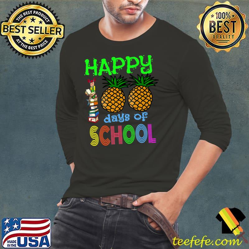 Nice Happy 100th Day of School Teacher Student 100 Days of School Premium T-Shirt Long Sleeve Tee Nice Happy 100th Day of School Teacher Student 100 Days of School Premium T-Shirt Long Sleeve Tee