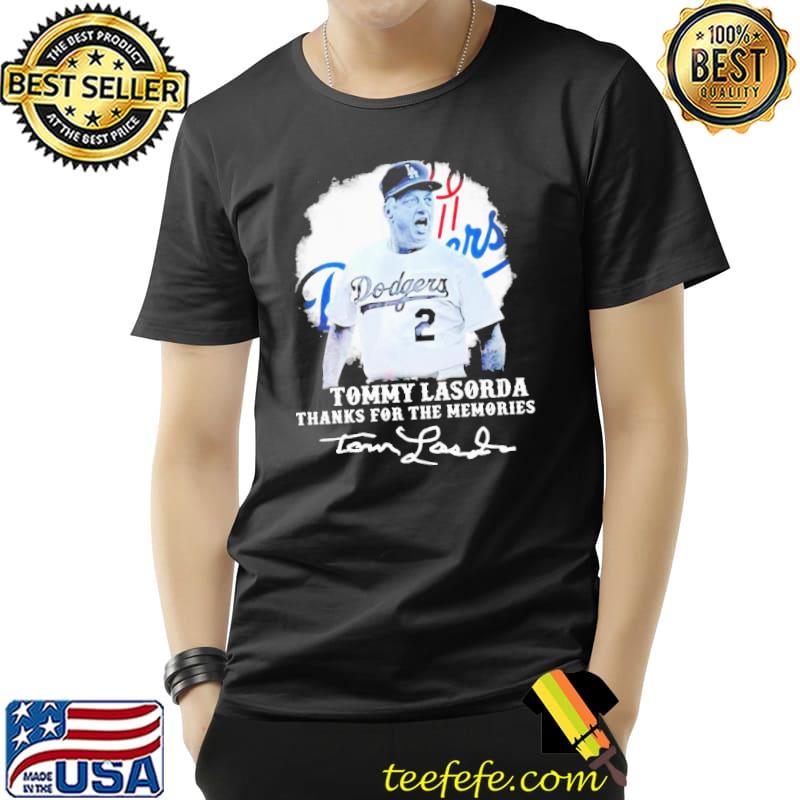 Nice Happy Los Angeles Dodgers Tommy Lasorda Thanks For The Memories Signatures Shirt Unisex Nice Happy Los Angeles Dodgers Tommy Lasorda Thanks For The Memories Signatures Shirt Unisex