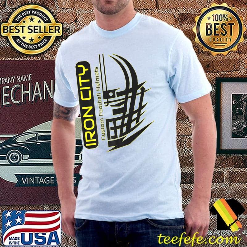 Nice Iron City Custom Football Helmet Merch Premium T-Shirt Unisex Nice Iron City Custom Football Helmet Merch Premium T-Shirt Unisex