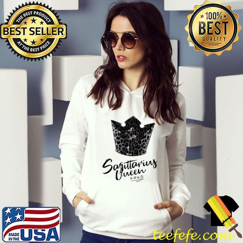 Nice Sagittarius Queen with Black Leopard Cheetah Pattern Crown Premium T-Shirt Nice Sagittarius Queen with Black Leopard Cheetah Pattern Crown Premium T-Shirt
