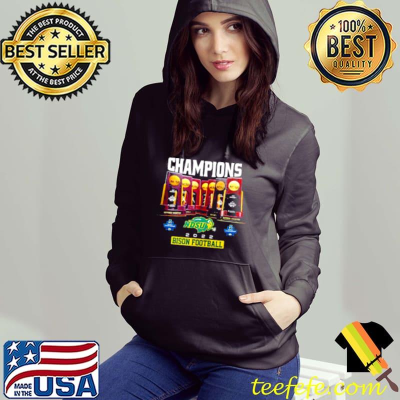 North Dakota State Bison NDSU Trophy 2022 Champions FCS New Shirt North Dakota State Bison NDSU Trophy 2022 Champions FCS New Shirt