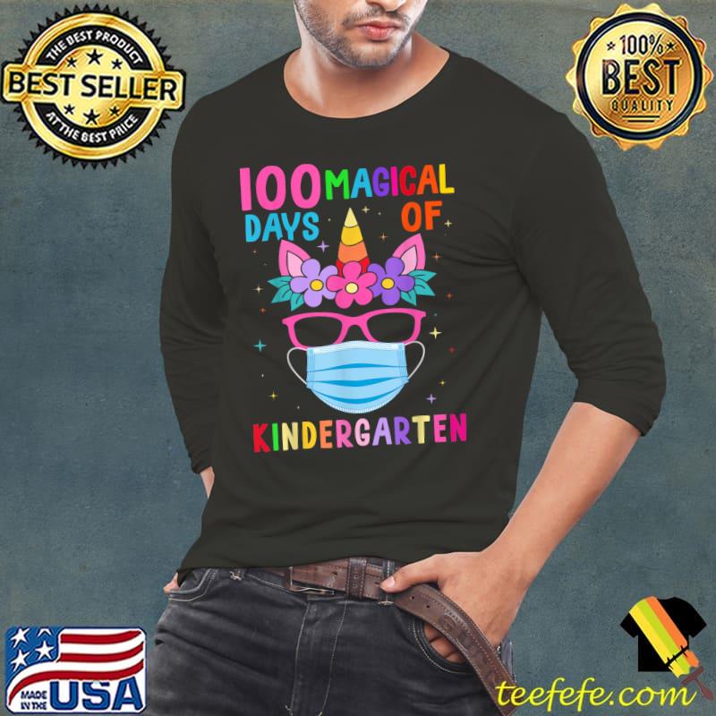 Official 100 Magical Days of Kindergarten T-Shirt Long Sleeve Tee Official 100 Magical Days of Kindergarten T-Shirt Long Sleeve Tee