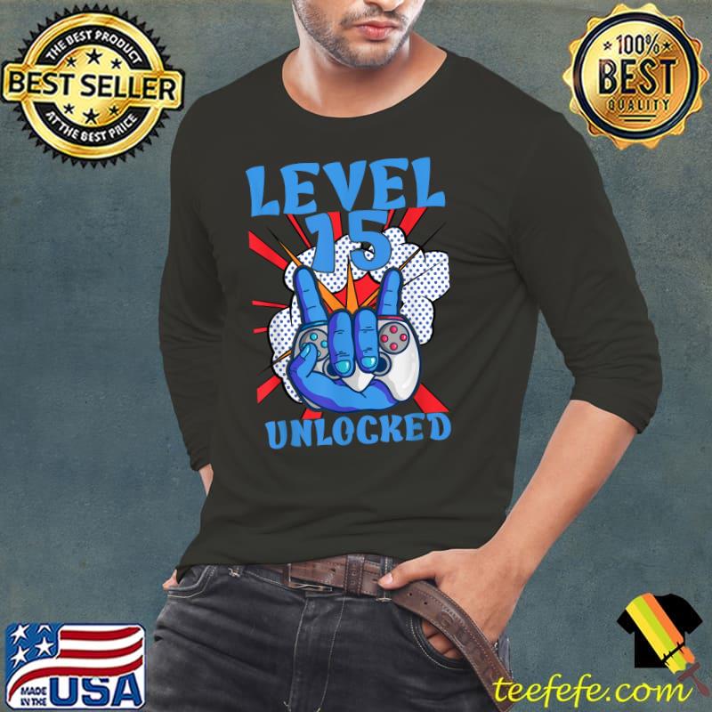 Official 15th BDay 15yr Boy Funny Gamer 15 Years Old Birthday T-Shirt Long Sleeve Tee Official 15th BDay 15yr Boy Funny Gamer 15 Years Old Birthday T-Shirt Long Sleeve Tee
