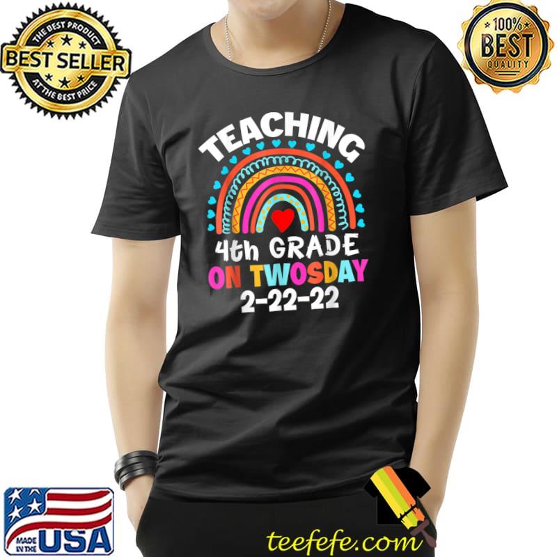 Official 2222022 Teaching 4th Grade On Twosday Teacher Valentine T-Shirt Unisex Official 2222022 Teaching 4th Grade On Twosday Teacher Valentine T-Shirt Unisex