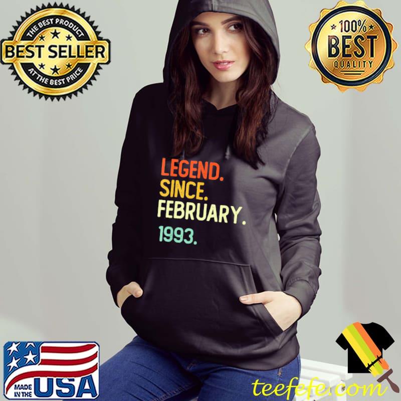 Official 29Th Birthday 29 Years Old Legend Since February 1993 T-Shirt