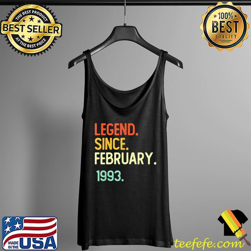 Official 29Th Birthday 29 Years Old Legend Since February 1993 T-Shirt Tank Top Official 29Th Birthday 29 Years Old Legend Since February 1993 T-Shirt Tank Top