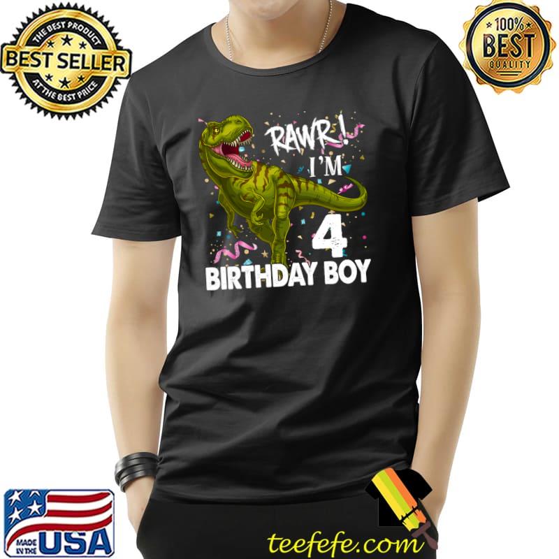 Official 4th Birthday Boy 4 Years Old Dinosaur Saurus T Rex Lover Kid T- Unisex Official 4th Birthday Boy 4 Years Old Dinosaur Saurus T Rex Lover Kid T- Unisex