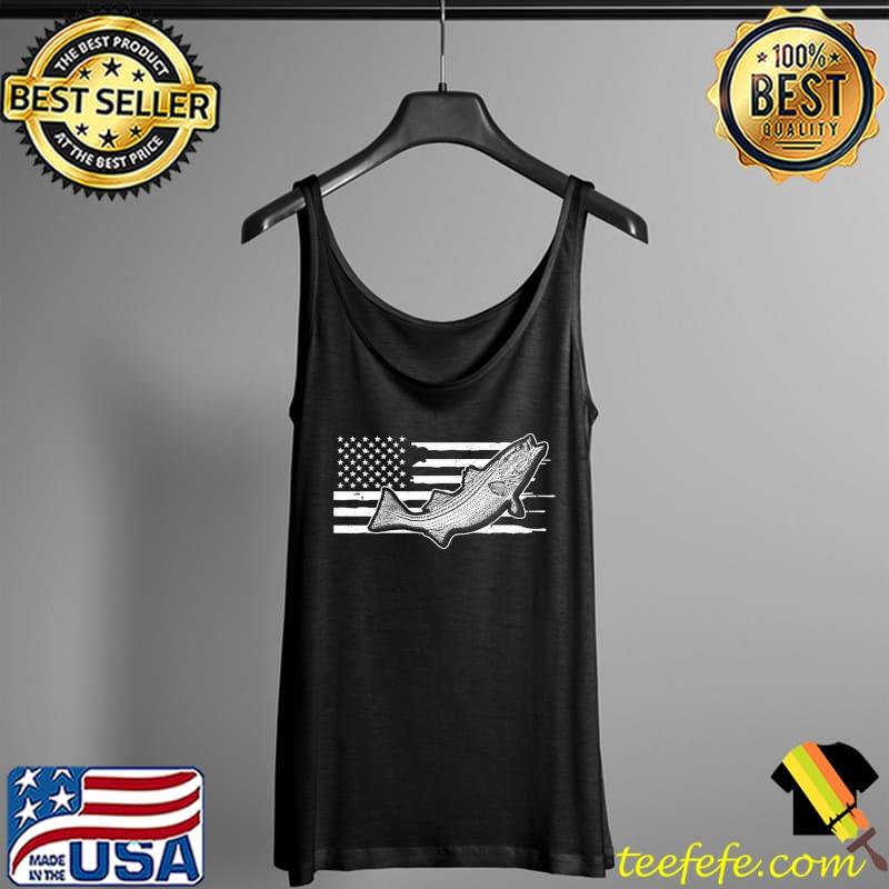 Official American Flag Design Largemouth Bass Fishing T- Tank Top Official American Flag Design Largemouth Bass Fishing T- Tank Top