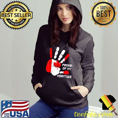 Official Canadian Flag Hand Finger Pride Heritage Canada T-Shirt