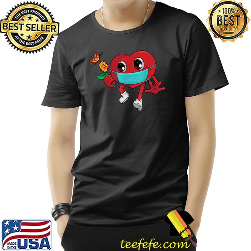 Official Heart In A Mask Funny Valentines Day Heart Flower Kids Girls T-Shirt Unisex Official Heart In A Mask Funny Valentines Day Heart Flower Kids Girls T-Shirt Unisex