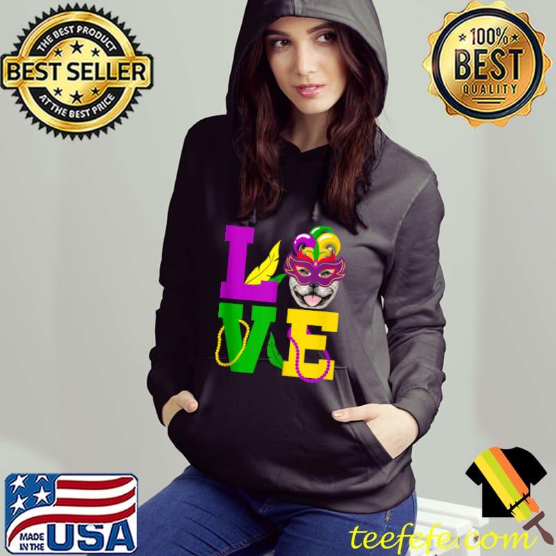 Official I Love Mardi Gras Pitbull Dog Costume Puppy Lover T-shirt Official I Love Mardi Gras Pitbull Dog Costume Puppy Lover T-shirt