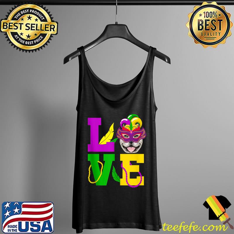 Official I Love Mardi Gras Pitbull Dog Costume Puppy Lover T- Tank Top Official I Love Mardi Gras Pitbull Dog Costume Puppy Lover T- Tank Top