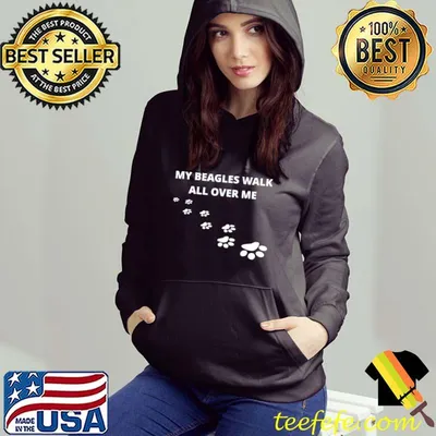 Official My Beagles Walk All Over Me T-Shirt