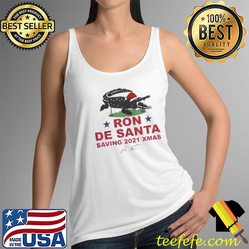 Official Ron de santa saving 2021 xmas signature Tank Top Official Ron de santa saving 2021 xmas signature Tank Top