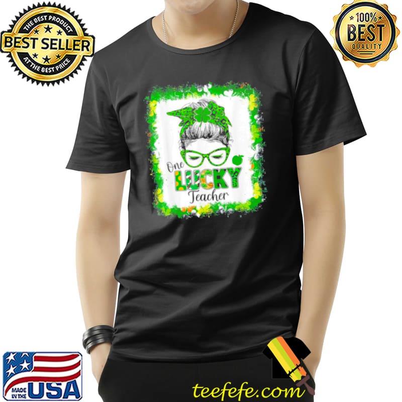 One Lucky Teacher Messy Bun Shamrock St Patricks Day Unisex One Lucky Teacher Messy Bun Shamrock St Patricks Day Unisex