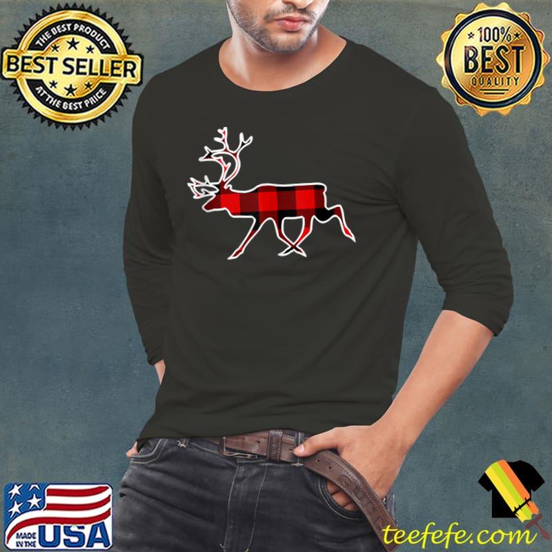 Original Elk Red Buffalo Plaid Wapiti Deer Matching PJ Family T- Long Sleeve Tee Original Elk Red Buffalo Plaid Wapiti Deer Matching PJ Family T- Long Sleeve Tee