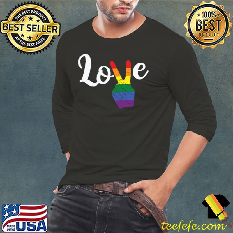 Original Love and Peace LGBTQ Equality Gay Rights T- Long Sleeve Tee Original Love and Peace LGBTQ Equality Gay Rights T- Long Sleeve Tee