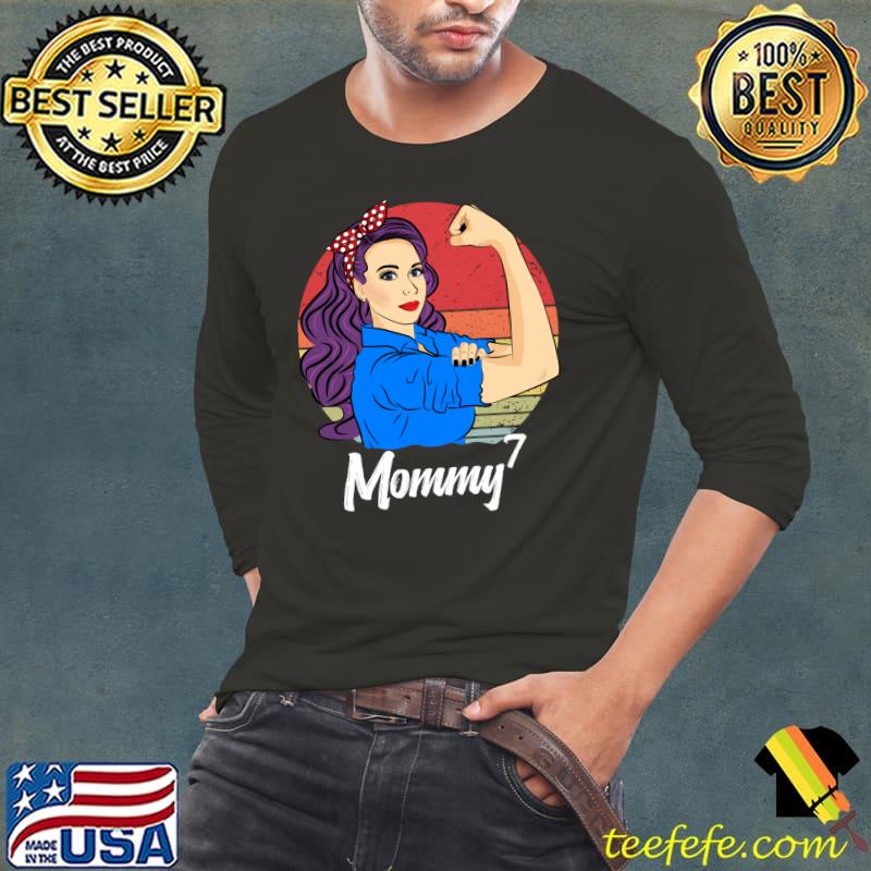 Original Mommy of 7 Vintage Mother’s Day Sunset Retro Mommy T- Long Sleeve Tee Original Mommy of 7 Vintage Mother’s Day Sunset Retro Mommy T- Long Sleeve Tee
