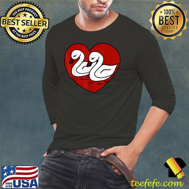Original swan heart swans love valentine couple couple T-Shirt Long Sleeve Tee Original swan heart swans love valentine couple couple T-Shirt Long Sleeve Tee