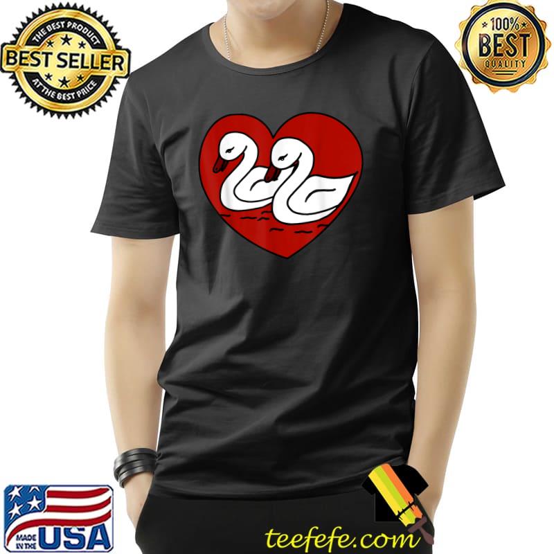 Original swan heart swans love valentine couple couple T-Shirt Unisex Original swan heart swans love valentine couple couple T-Shirt Unisex