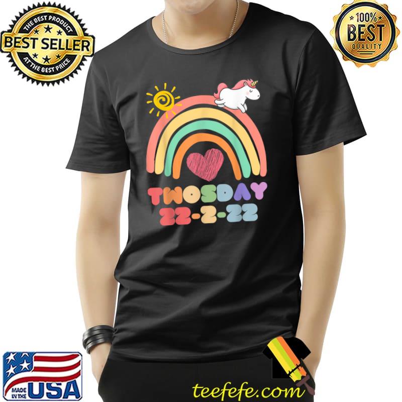 Original Teaching 2nd Grade On Twosday, 2-22-22, Unicorn Rainbow T-Shirt Unisex Original Teaching 2nd Grade On Twosday, 2-22-22, Unicorn Rainbow T-Shirt Unisex