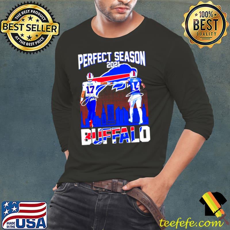 Perfect season 2021 Buffalo Josh Allen Stefon Diggs signatures Long Sleeve Tee Perfect season 2021 Buffalo Josh Allen Stefon Diggs signatures Long Sleeve Tee