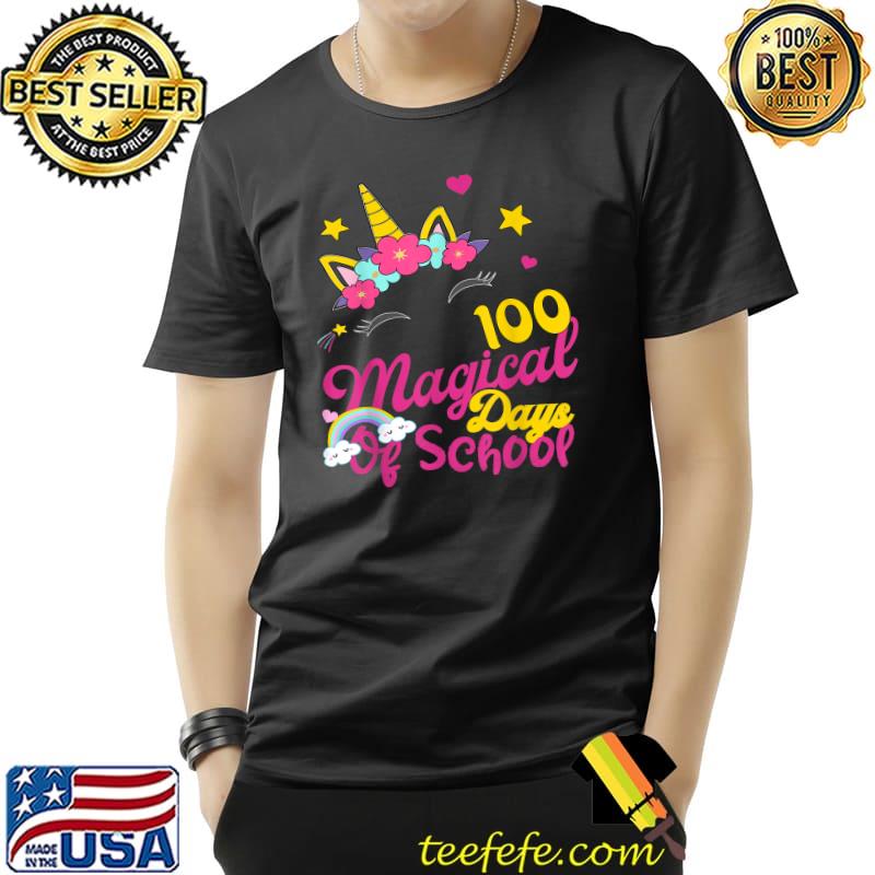Premium 100 Magical Days of Kindergarten School Unicorn Girl Pink T-Shirt Unisex Premium 100 Magical Days of Kindergarten School Unicorn Girl Pink T-Shirt Unisex