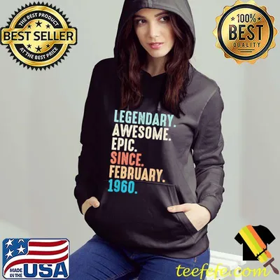Premium 62 Year Old Lengendary Awesome Epic Since February 1960 T-Shirt