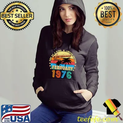 Premium Awesome Since February 1976 46th Birthday Limited Edition T-Shirt