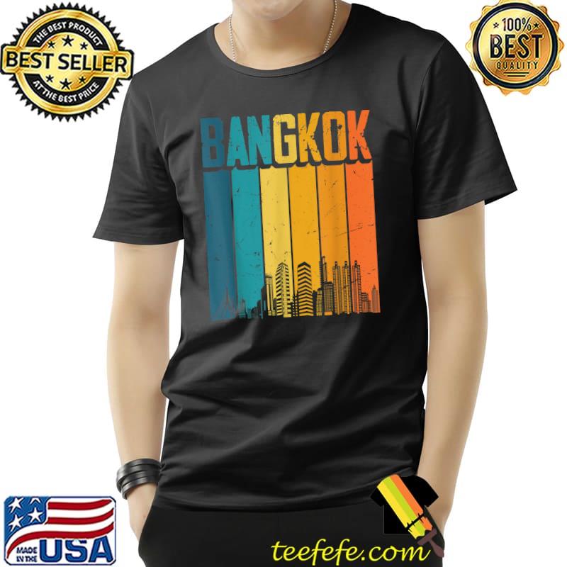 Premium Bangkok Thailand Retro Vintage Sunset Skyline Bangkok T-Shirt Unisex Premium Bangkok Thailand Retro Vintage Sunset Skyline Bangkok T-Shirt Unisex