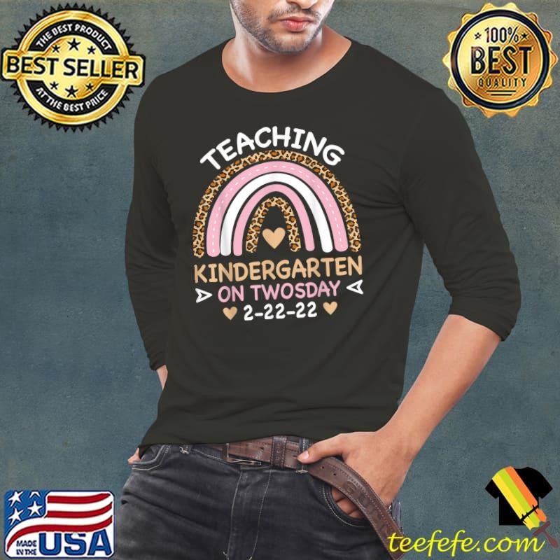Premium Happy 22222 Twosday Teaching Kindergarten On Twosday 2022 T-Shirt Long Sleeve Tee Premium Happy 22222 Twosday Teaching Kindergarten On Twosday 2022 T-Shirt Long Sleeve Tee